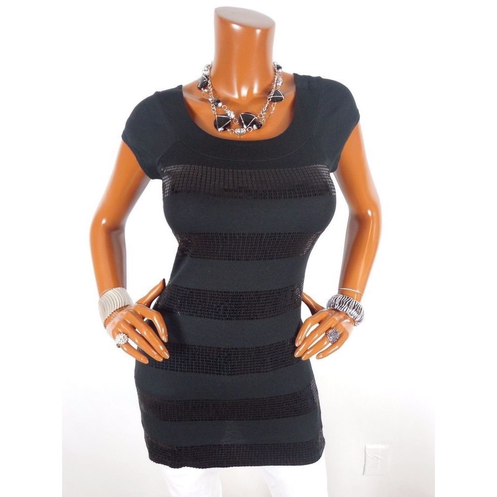 SOLD EXPRESS Sequined Stripped  Long Shirt/Dress